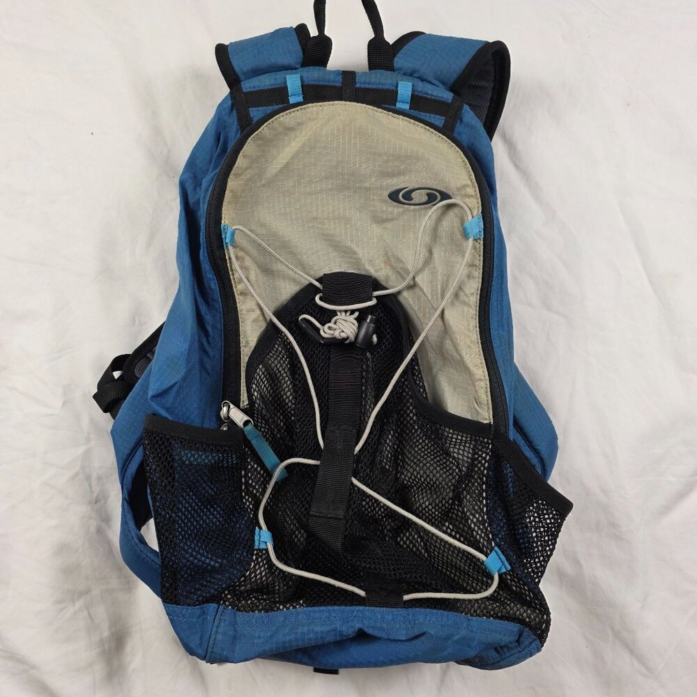 Salomon Hydration Backpack Blue Gray Lightweight Hiking Running Pack Camping